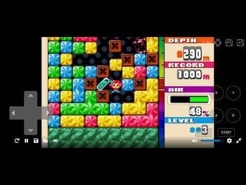 Mr. Driller (Wonderswan Color) Gameplay