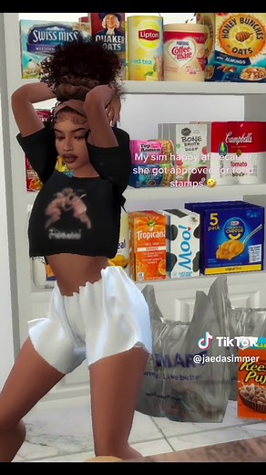 Sim Gets Approved for Food Stamps | The Sims 4 Gameplay