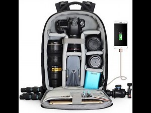 CADEN Camera Backpack with USB Charging Port, Waterproof, Carry Everything Including Tripods 👍👍