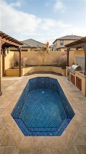 Moroccan Courtyard Pool Transformation #beforeafter #designinspiration #landscaping #pooldesign