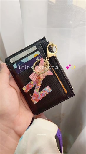 cute initial keychain 💕✨ #initialkeychain #bagcharm #initialkeychain #keychain #cutebagcharm