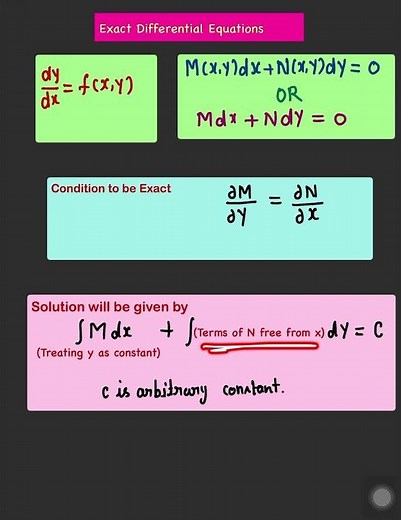 # exact differential equations