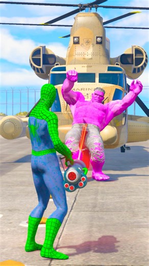 MCU SPIDER-MAN BROTHERS VS PINK HULK RANDOM WEAPONS BATTLE #11 #shorts