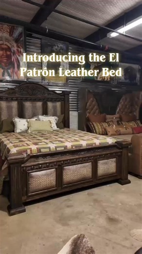 High-end Western bed frames made from real wood and leather. Made to order from a Texas family that's been making furniture professionally for nearly a decade. Get free shipping to anywhere in the continental United States and treat yourself to a quality piece of furniture that will last you a lifetime. | The Vault Rustic Furniture