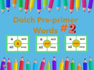 Dolch  Pre-Primer Words #2