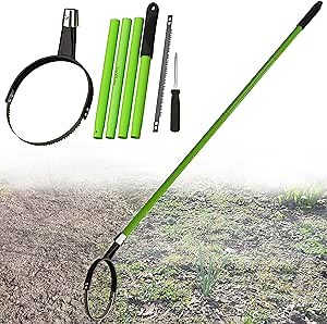 76 Inch Garden Hoe Scuffle Cultivator with Long Handle for Weeds - Adjustable Length, Hardened Steel Tube, Hula Stirrup Weeder, Extra Large Manual Weeding Tool for Cultivation and Removal