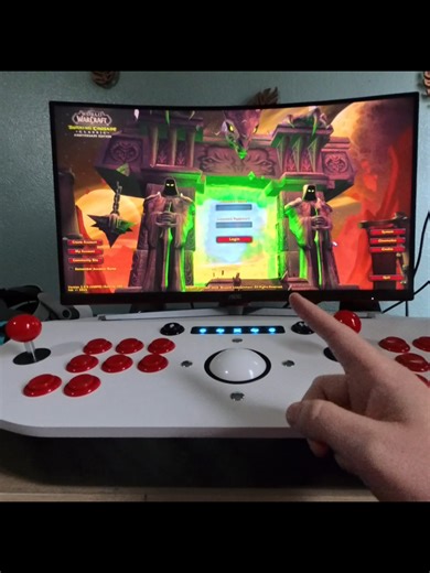 Playing wow with an arcade controller #wowclassic #gamingsetup #xarcade #worldofwarcraft #arcade