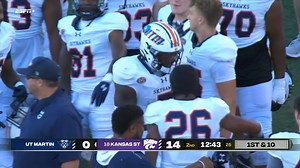 INTERCEPTION! Chris Hunter, Jr. forces the first turnover of the 2024 season with an interception and return for the Skyhawks! #MartinMade | #OVCit | UT Martin Athletics