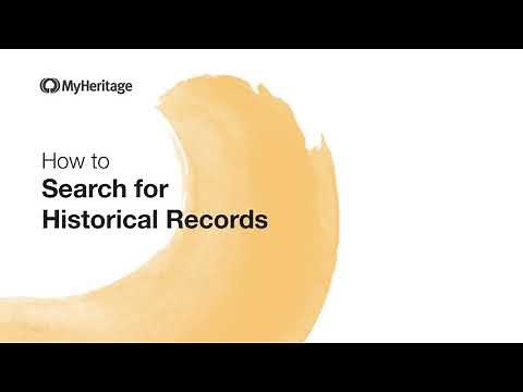 How to Search for Historical Records on MyHeritage