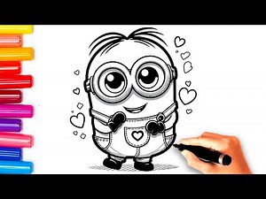 Despicable Me 4 Minion Coloring Page | How To Draw Minion