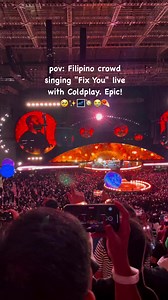 116K views · 851 reactions | pov: Filipino crowd singing "Fix You" live with Coldplay. Epic! 凉✨敖☄️ #coldplay #coldplaymanila #concerts | Life Stories with Kuys Dyek | Facebook
