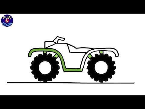 How to draw quad/ ATV (all terrain vehicle) bike easy @FunandLearnn