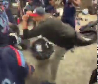 Columbus OC Todd Haley is twerking in the locker room after the Aviators win over Dallas. All is right in the United Football League. #UFL