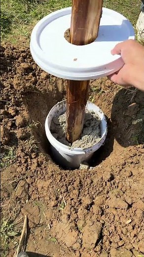 Concrete Post Fixing Tips: Creative Use of Bucket