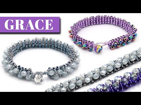 How To Make a Square Stitch Crystal Rondelle Bracelet