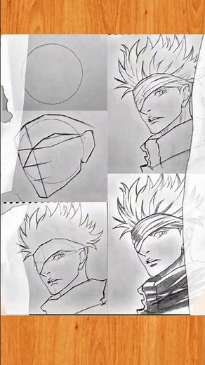 How to Draw Gojo Satoru🔥 | Tutorial | Speed Drawing Jujutsu Kaisen #shorts #anime #animeart #gojo