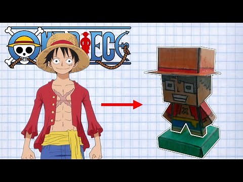 How to make papercraft Luffy figure from One piece anime.