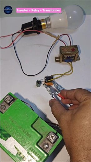 Homemade Inverter Using Relay & Transformer #relay #transformer #diy #shorts