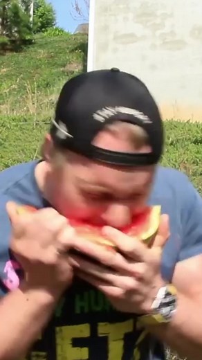 fastest way to eat a watermelon... #fyp #watermelon #furiouspete