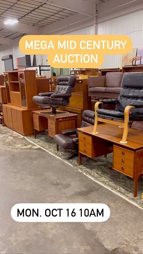 Join us live in person or online MONDAY OCTOBER 16 at 10am for our Mega Mid Century Auction ! | Gallery Auctions, Inc. | Facebook