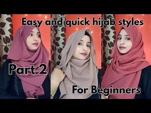 3 Easy & quick hijab styles|| Part 2 || Hijab styles for beginners||