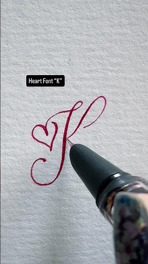 How to Write a Heart Font “K”