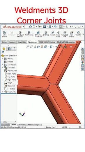 How to Make a 3D Weldments Structure in Solidworks | Solidworks Tips