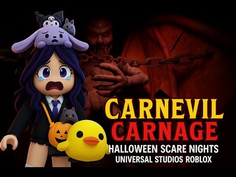 Carnevil Carnage Haunted House Walkthrough - Halloween Scare Nights on Universal's Roblox 2024-2025
