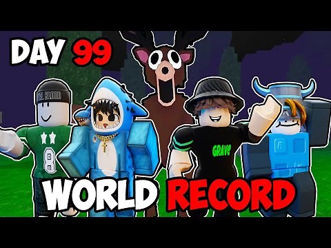 We BROKE The WORLD RECORD For The Fastest 99 Nights In The Forest SPEEDRUN..(this was legendary)