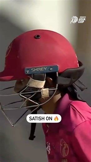 Theertha Satish hits that straight down the ground 💪 #WomensAsiaCup2024 #ACC #HerStory #INDWvUAEW | Asian Cricket Council