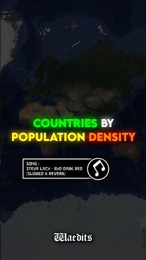 COUNTRIES BY POPULATION DENSITY #country #geography