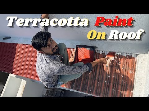 Terracotta Painting | How to Apply Terracotta Paint on Roof | Terracotta paint For Walls