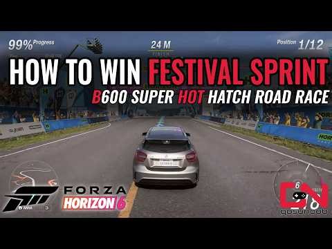 How to Win the Festival Sprint Super Hot Hatch Cars Road Race in Forza Horizon 6 - Tune Included