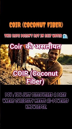 The Rope That Doesn’t Rot in Salt Water 🌊 | Coir Explained. #coir #history