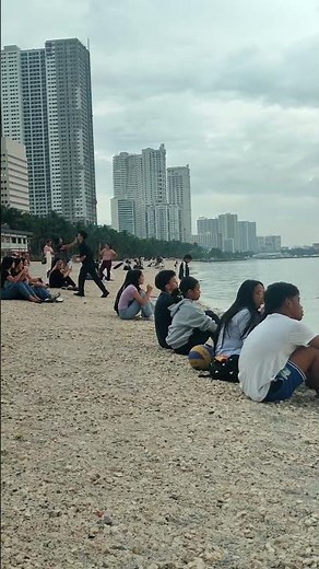 Sunset in the afternoon at dolomites beach #dolomites #manilabay