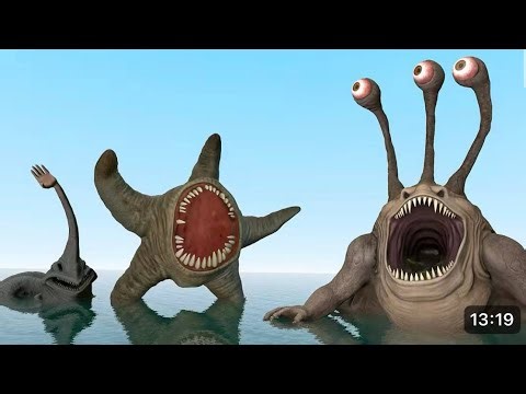 HEAR ME OUT... NEW SEA MONSTER VS STARFISH & HAND SEA (WE SWAM TOO FAR)! - Garry's Mod!