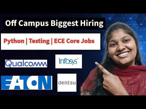 Hiring Alert only for freshers 2024 -2025 || Testing || Python || ECE core jobs for freshers