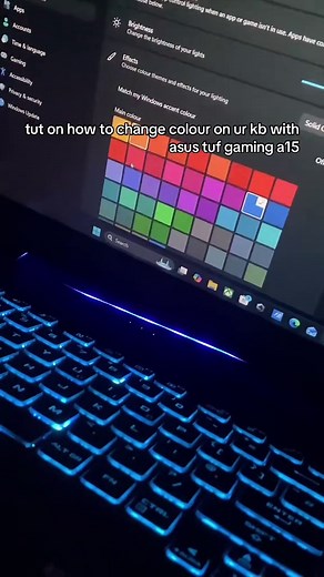 ASUS TUF Gaming A15 Keyboard Color Customization