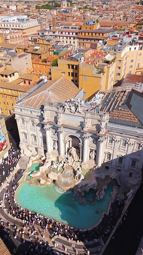 Iconic Trevi Fountain in Rome��#reels #trevifountain #rome Follow us on @bethere.travel for more videos. | Be There