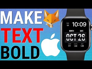 How To Make Text Bold On Apple Watch Series 10