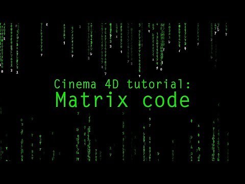 Cinema 4D tutorial: Matrix Code