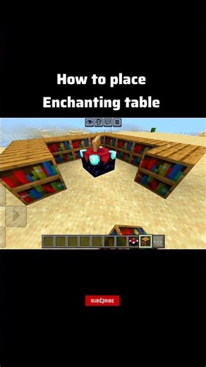 How to Place a enchanting table #shorts #minecraft