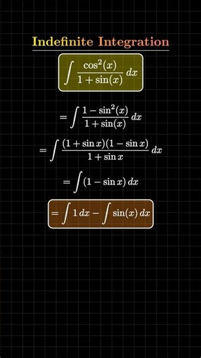 Indefinite ∫ #mathtutor