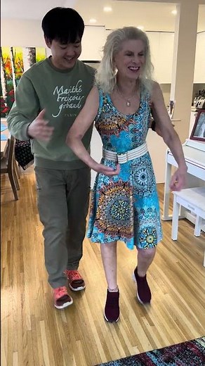 Racine walking on her own for the first time.