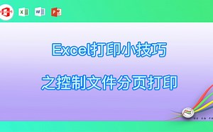 Excel打印小技巧之控制文件分页打印