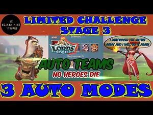 Mastercook Limited Challenge Stage 3 - Crazy Chef (3 Auto Teams | Lords Mobile)