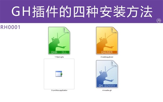 RH0001-犀牛GH插件安装的四种方法