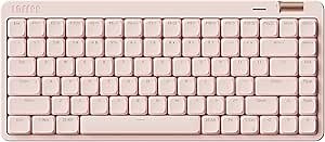 Flow Lite 84 Keys Low Profile Mechanical Keyboard, 75% Swappable Rechargeable Wireless Keyboard with 2.4G Receiver, Bluetooth and Wired Connection for Windows, Mac/ Specter Linear Switches (Flamingo)