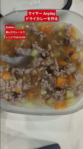 【Anyday】電子レンジでドライカレー作ったら、簡単で美味しかった！ #shorts