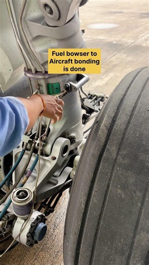 Bonding of fuel bowser with aircraft #bonding #grounding #aviation